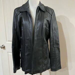 Women's Classic Black Leather Jacket